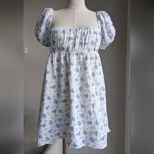 Princess Polly Let's Dance Floral Gauze Mini Dress